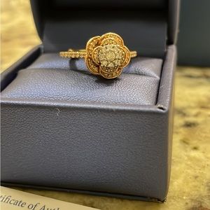 Enchanted Disney Fine Jewelry 10k RoseGold with1/2CTTW BelleRose Engagement Ring